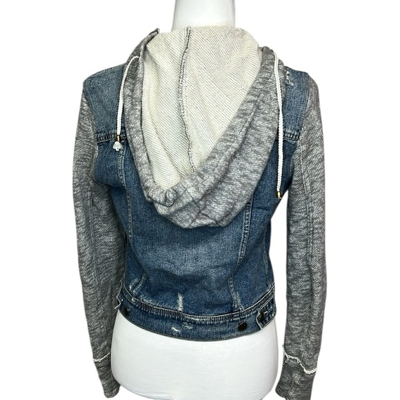 Free People Blue and Gray Jean Jacket - Picture 4 of 6